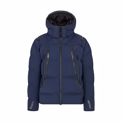 DIOR DESCENTE High-Neck Puffer Jacket Navy Blue SS21 Collection 113C401A5093_C540