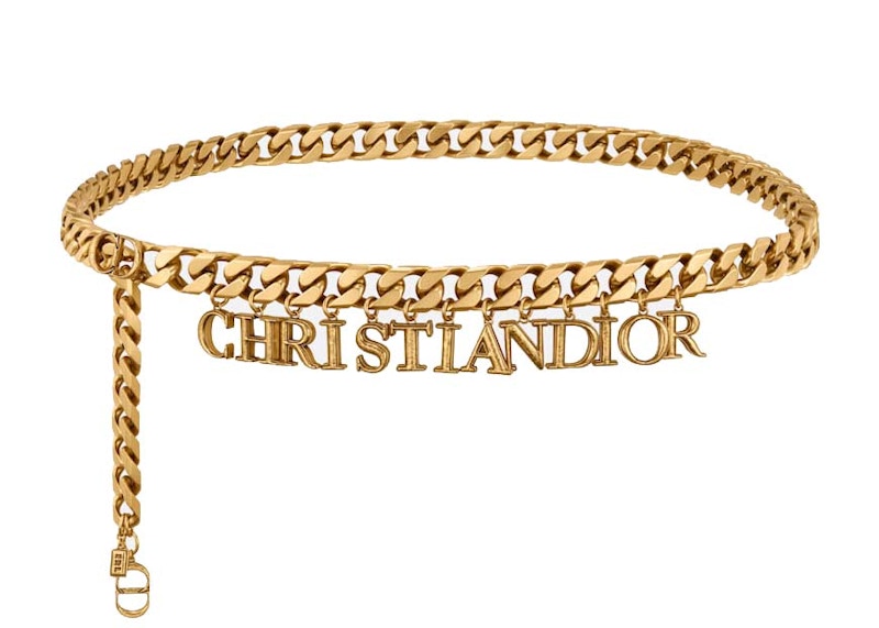 Dior x ERL Chain Belt Antique Gold-Finish Brass