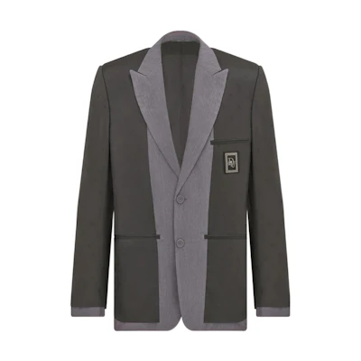 DIOR ERL SS23 Colorblock Single-Breasted Jacket Men’s Dark Gray 313C212A5758-C888