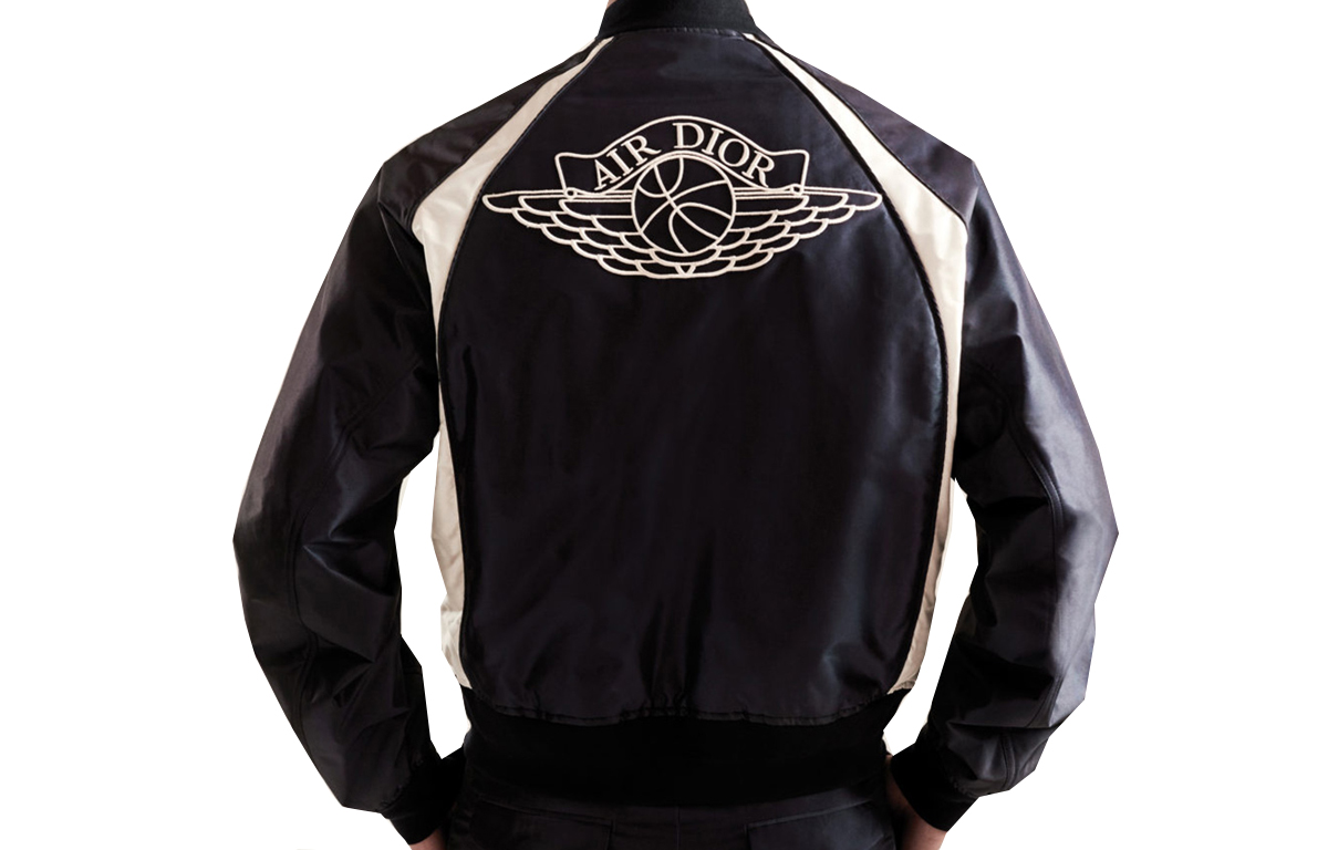 Order DIOR x ジョーダン カプセルコレクション メンズ ネイビーベースボールジャケット 033C401A4805-504