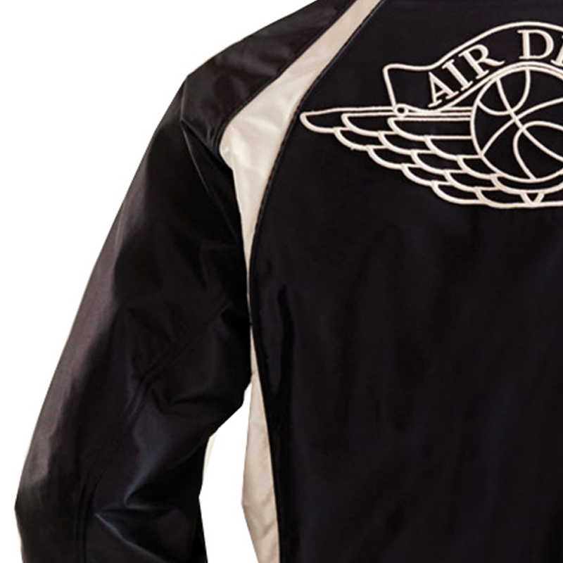 Shop DIOR x ジョーダン カプセルコレクション メンズ ネイビーベースボールジャケット 033C401A4805-504