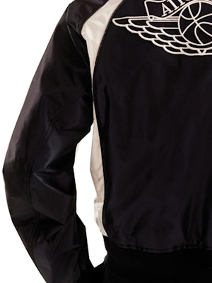 DIOR x ジョーダン カプセルコレクション メンズ ネイビーベースボールジャケット 033C401A4805-504 Details for DIOR x ジョーダン カプセルコレクション メンズ ネイビーベースボールジャケット 033C401A4805-504