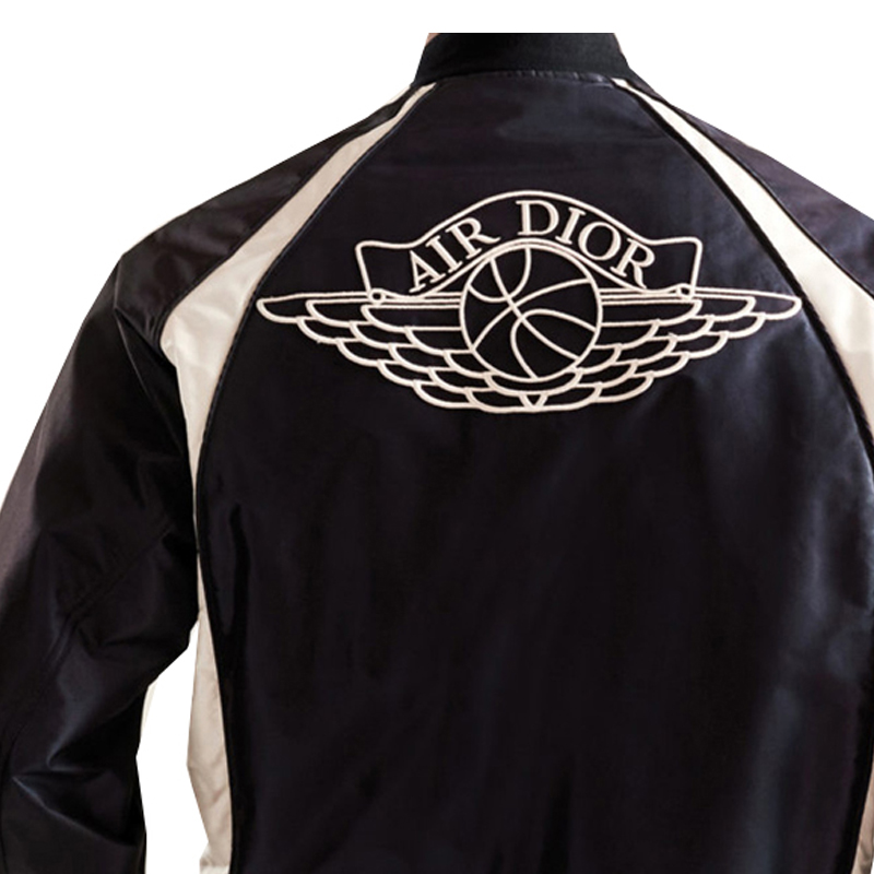 Sizing DIOR x ジョーダン カプセルコレクション メンズ ネイビーベースボールジャケット 033C401A4805-504