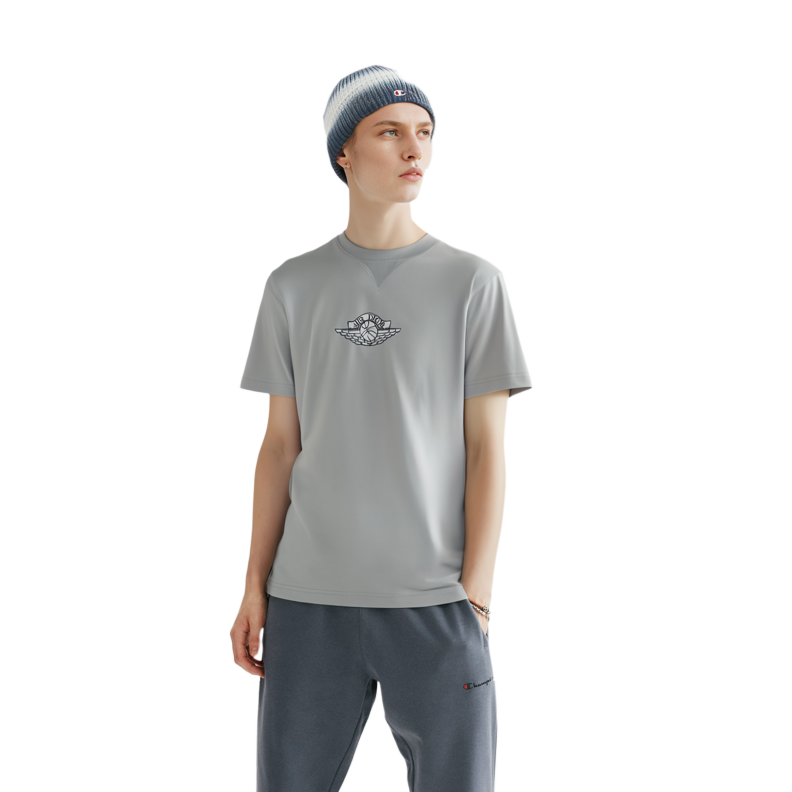 Shop DIOR x Jordan 灰色男款圖案印花T恤 033J625B0554-802