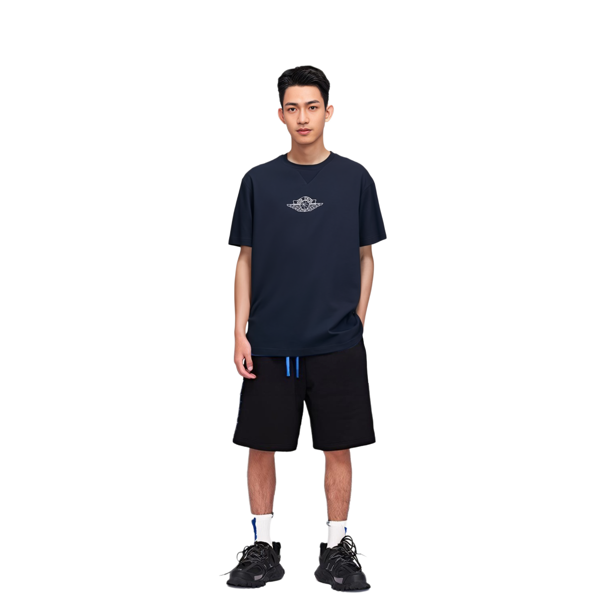DIOR Jordan Patterned Navy Crewneck Short Sleeve T-Shirt 033J625B0554-580 圖 3