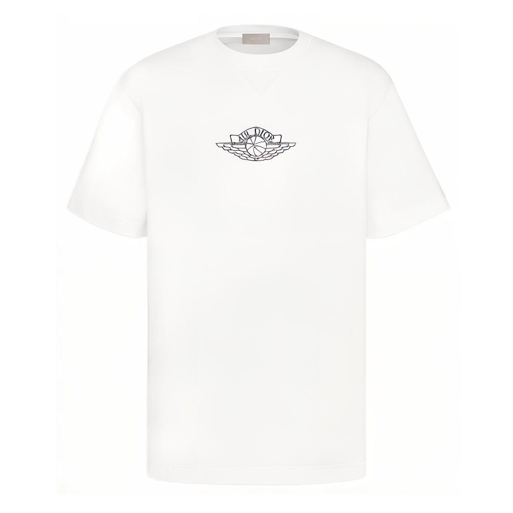 DIOR Jordan Printed Crew Neck Tee White 033J625B0554