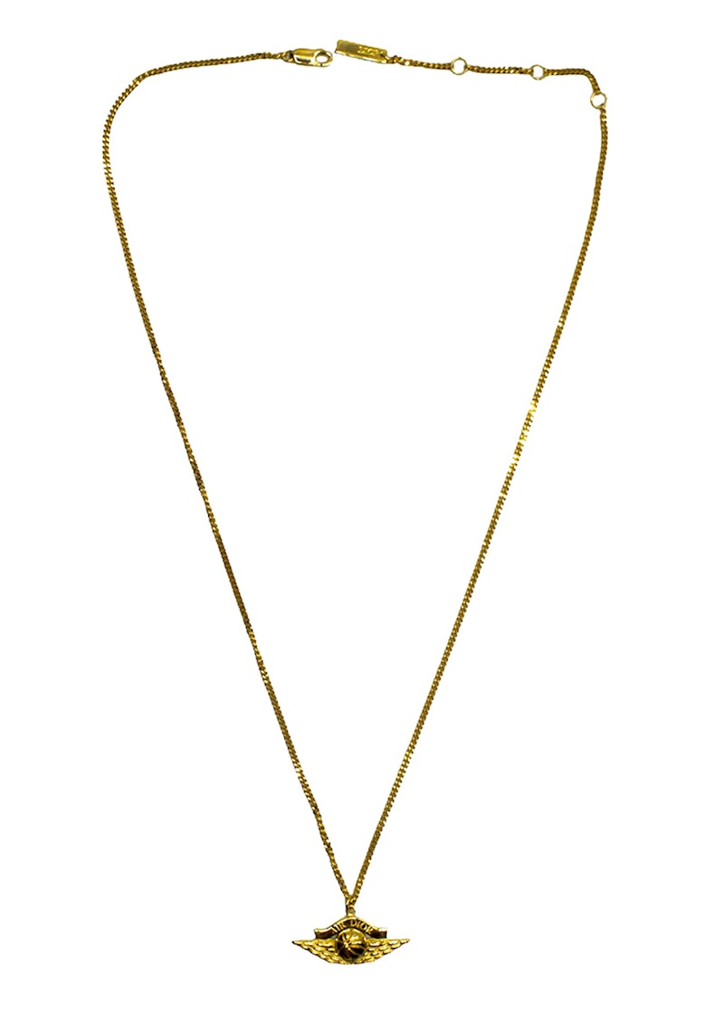 Dior x Jordan Wings Pendant Necklace Gold