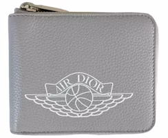 Dior x Jordan Wings Zip Wallet (4 Card Slot) Grey Dior x Jordan Wings Zip Wallet (4 Card Slot) Grey