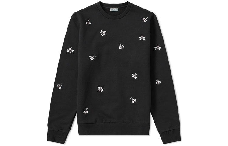 DIOR KAWS Bee Print Black Sweatshirt 923J625W5642-C984