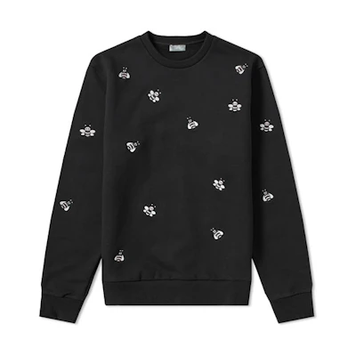 DIOR KAWS Bee Print Black Sweatshirt 923J625W5642-C984