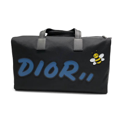 Dior x Kaws Duffle Blue Logo Black