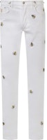 DIOR x KAWS FW23 White Bee Print Zipper Jeans for Men 923DS11Z9089-C082 DIOR x KAWS FW23 White Bee Print Zipper Jeans for Men 923DS11Z9089-C082
