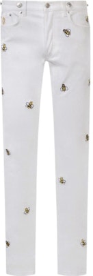 DIOR x KAWS FW23 White Bee Print Zipper Jeans for Men 923DS11Z9089-C082 Buy DIOR x KAWS FW23 White Bee Print Zipper Jeans for Men 923DS11Z9089-C082