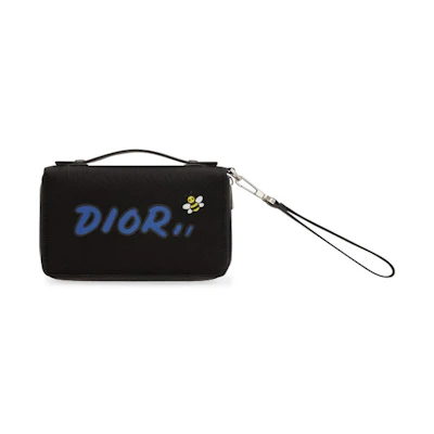 Dior x Kaws Nylon Wallet Black