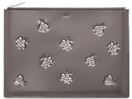 Dior x Kaws Pouch Calfskin Bee Print Silver Dior x Kaws Pouch Calfskin Bee Print Silver