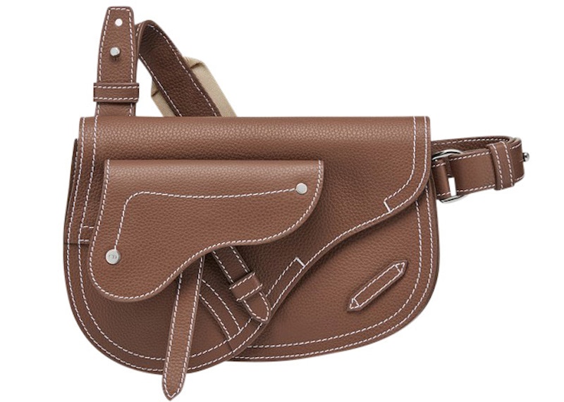 Dior x Kaws Pouch Saddle Brown