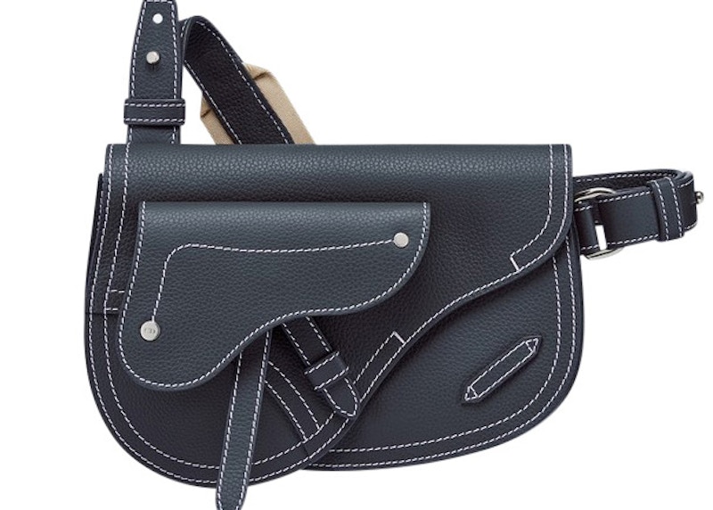 Dior x Kaws Pouch Saddle Navy Blue
