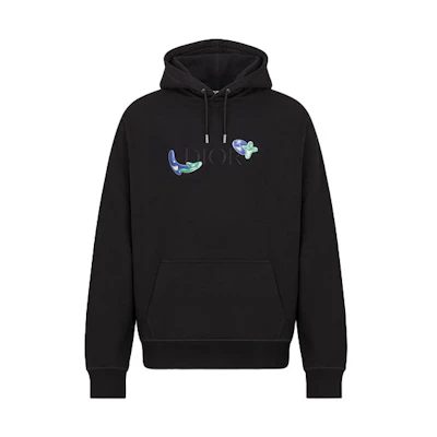 DIOR Kenny FW21 Oversized Logo Hoodie Black 193J688B0531-C986