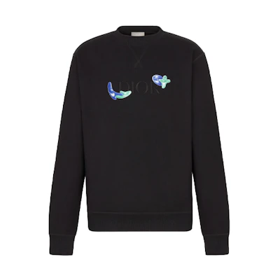 Dior Kenny Scharf Black Letter Print Pullover Sweatshirt 193J687B0531-C986