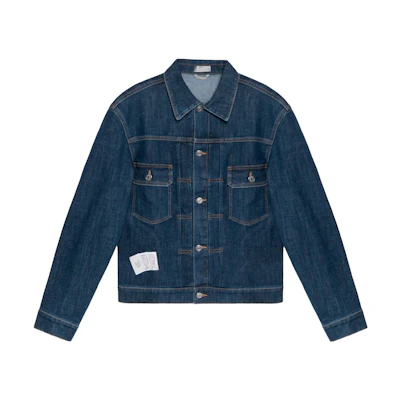 DIOR Kenny Scharf Blue Denim Jacket Long Sleeve Single-Breasted 013D480F285X-C585