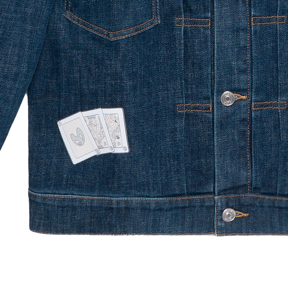 Details for 디올 x 케니 샤프 블루 데님 재킷 긴팔 싱글 브레스트 013D480F285X-C585