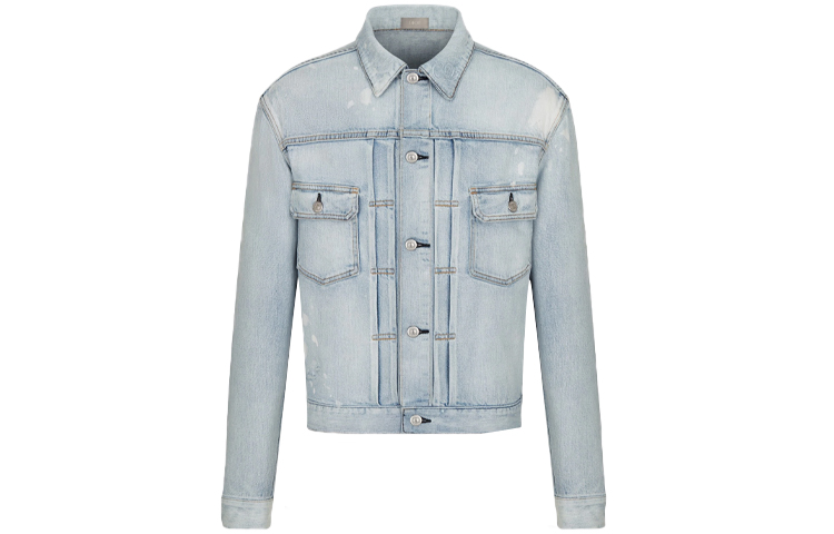 Order DIOR x Kenny Scharf Jaket Biru Lengan Panjang Single-Breasted. 013D481CY999-C585