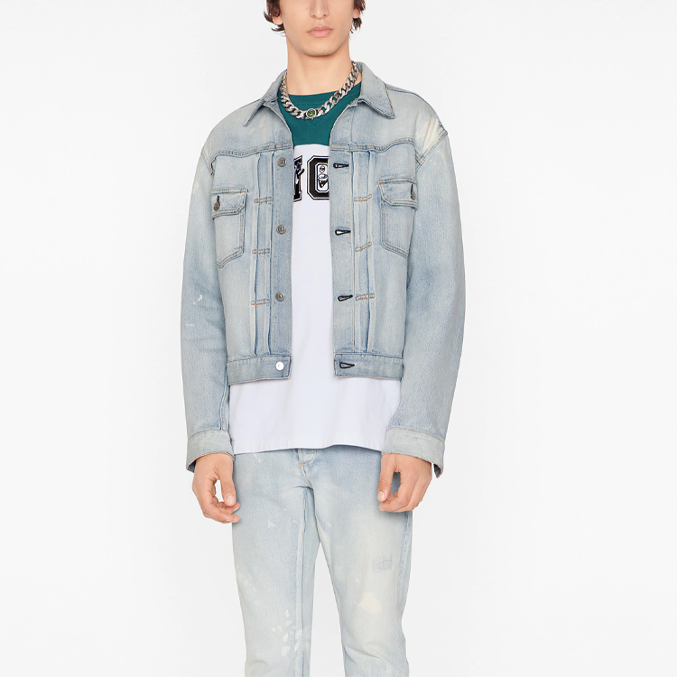 Details for DIOR x Kenny Scharf Jaket Biru Lengan Panjang Single-Breasted. 013D481CY999-C585