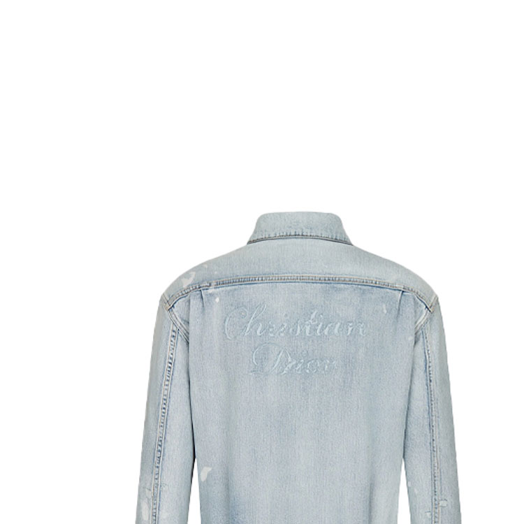 Sizing DIOR x Kenny Scharf Jaket Biru Lengan Panjang Single-Breasted. 013D481CY999-C585