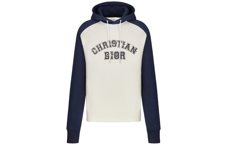 DIOR x Kenny Scharf Colorblock Embroidered Letter Sweatshirt White 193J647A0687-C580