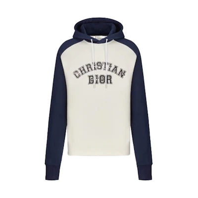 DIOR Kenny Scharf Colorblock Embroidered Letter Sweatshirt White 193J647A0687-C580