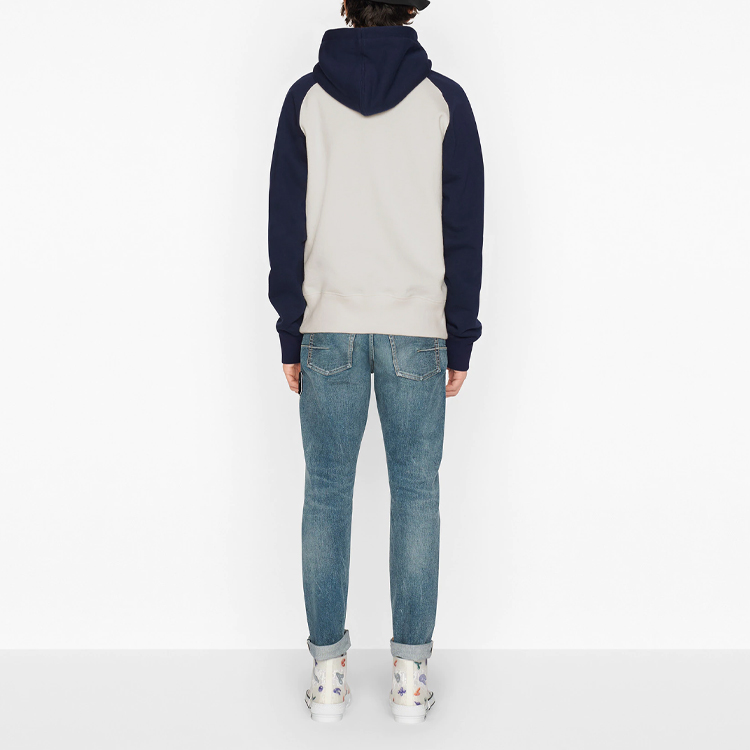 Purchase ディオール x ケニー・シャーフ カラーブロック刺繍ロゴスウェットシャツ ホワイト 193J647A0687-C580