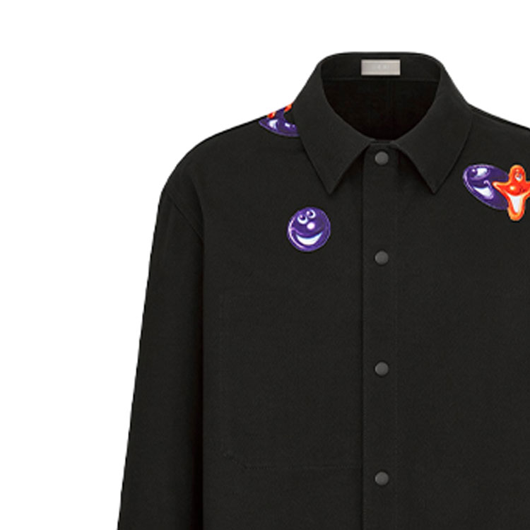 Details for DIOR x Kenny Scharf FW21 黑色牛仔長袖襯衫 男款. 033D490D277X-C984