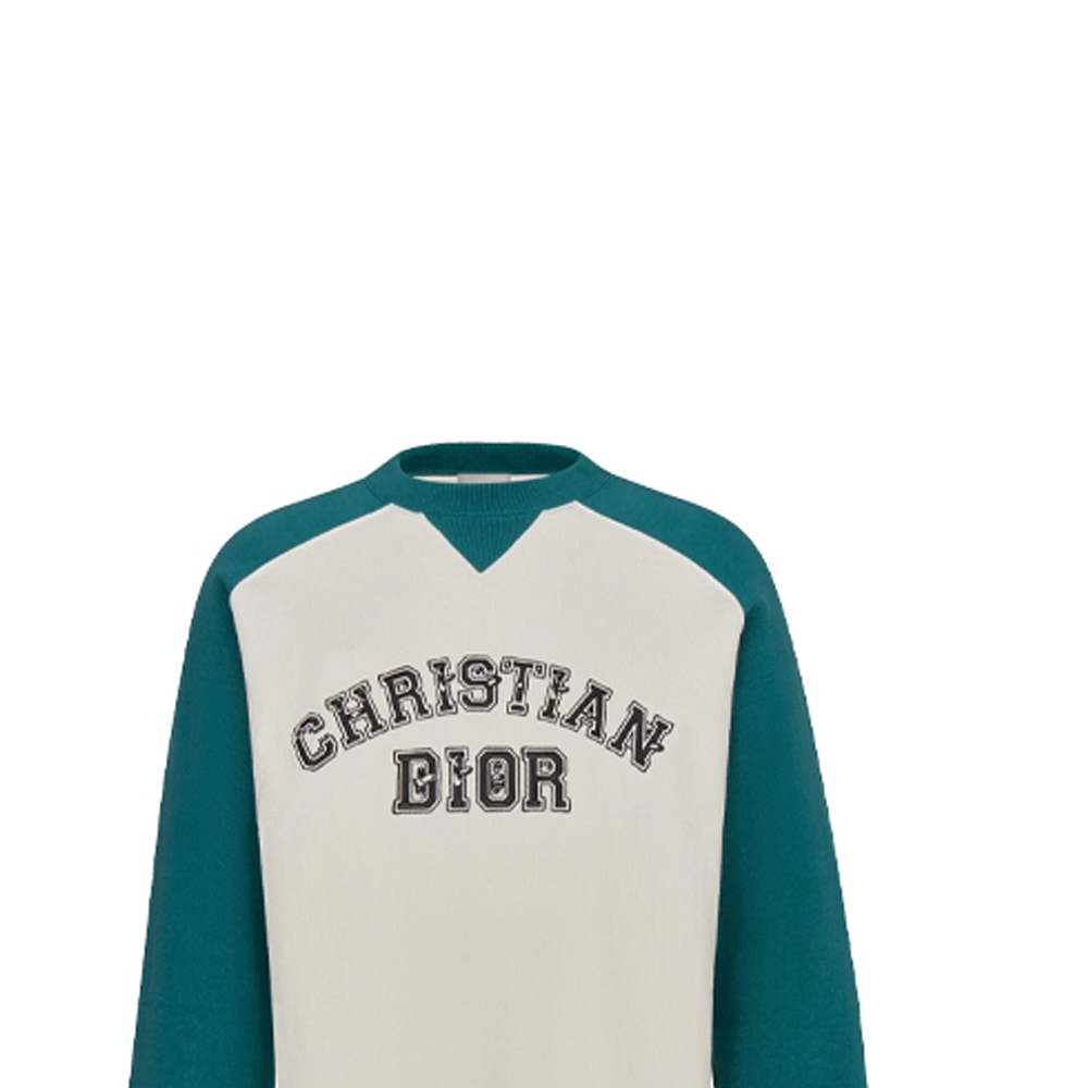 Sizing DIOR x Kenny Scharf FW21 刺繡拼色圓領衛衣 白色 193J636A0687-C680