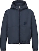 DIOR x Kenny Scharf FW21 Embroidered Logo Hooded Jacket Navy Blue () 013C402H5149-C535 DIOR x Kenny Scharf FW21 Embroidered Logo Hooded Jacket Navy Blue () 013C402H5149-C535