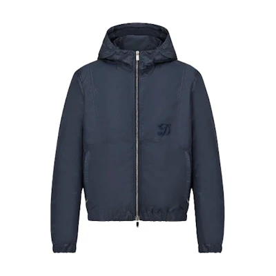 DIOR Kenny Scharf FW21 Embroidered Logo Hooded Jacket Navy Blue () 013C402H5149-C535