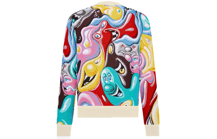 Lookbook DIOR x Kenny Scharf FW21 Sweater Rajut Jacquard Floral Multicolor. 193M643AT341-C786