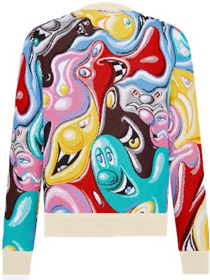 DIOR x Kenny Scharf FW21 Floral Jacquard Knit Sweater Multicolor. 193M643AT341-C786 Lookbook DIOR x Kenny Scharf FW21 Floral Jacquard Knit Sweater Multicolor. 193M643AT341-C786