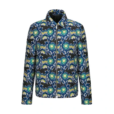 DIOR KENNY SCHARF FW21 Multicolor Zip-Up Jacket Men Floral Pattern 193C252A5243-C985