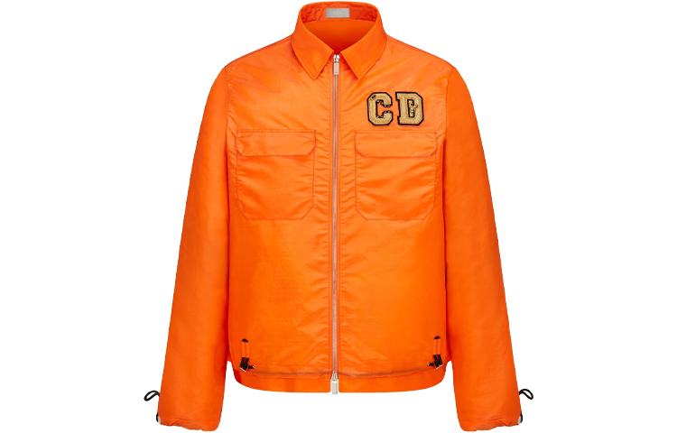 DIOR Kenny Scharf FW21 Tech Canvas Zip Jacket Orange Collaboration 193C536A5149-C240