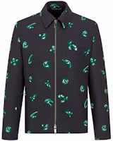 DIOR x Kenny Scharf FW21 Wool Blend Printed Zip Jacket - Navy 193C252A5185-C586 DIOR x Kenny Scharf FW21 Wool Blend Printed Zip Jacket - Navy 193C252A5185-C586