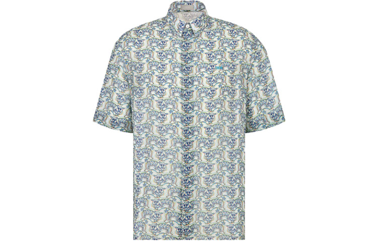 DIOR Kenny Scharf FW21 Zodiac Pig Graphic Cotton Shirt Multicolor Menswear 193C545B5262-C075 圖 2