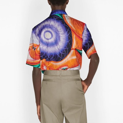 DIOR x Kenny Scharf Baju Santai Lengan Pendek Cetakan Grafik Lelaki Multicolor. 193C545A5193-C286 Details for DIOR x Kenny Scharf Baju Santai Lengan Pendek Cetakan Grafik Lelaki Multicolor. 193C545A5193-C286