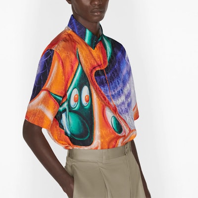 DIOR x Kenny Scharf Baju Santai Lengan Pendek Cetakan Grafik Lelaki Multicolor. 193C545A5193-C286 Sizing DIOR x Kenny Scharf Baju Santai Lengan Pendek Cetakan Grafik Lelaki Multicolor. 193C545A5193-C286