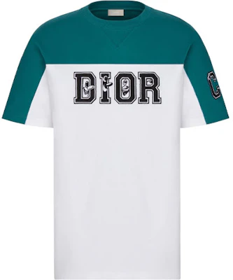 디올 x 케니 샤프 그린 컬러블록 니트 티. 193J646A0554-C680 Buy 디올 x 케니 샤프 그린 컬러블록 니트 티. 193J646A0554-C680