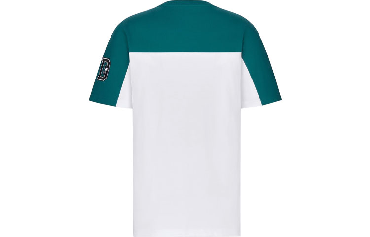 Lookbook 디올 x 케니 샤프 그린 컬러블록 니트 티. 193J646A0554-C680