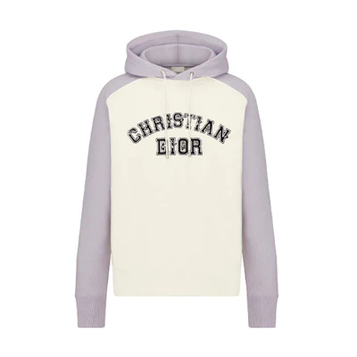 DIOR Kenny Scharf Grey White Colorblock Cotton Hoodie. 193J647A0687-C880