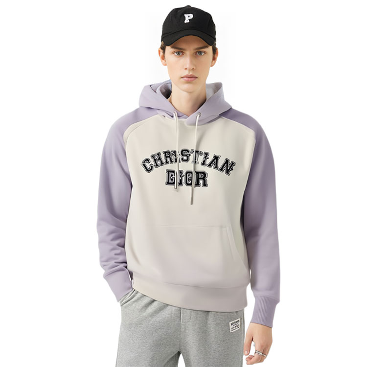 Shop DIOR x Kenny Scharf Hoodie Abu Putih Warna Blok Katun. 193J647A0687-C880