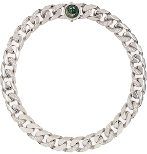 Koleksi Dior x Kenny Scharf, Kalung Batu Jade & Kristal Putih Perak Buy Koleksi Dior x Kenny Scharf, Kalung Batu Jade & Kristal Putih Perak