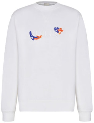 DIOR x ケニー・シャーフ ロゴプリント クルーネック スウェットシャツ ホワイト 193J687B0531-C084 Order DIOR x ケニー・シャーフ ロゴプリント クルーネック スウェットシャツ ホワイト 193J687B0531-C084