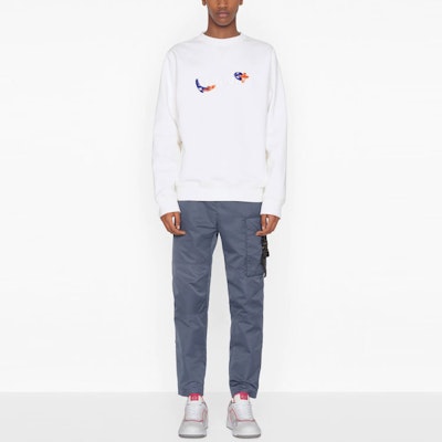 DIOR x ケニー・シャーフ ロゴプリント クルーネック スウェットシャツ ホワイト 193J687B0531-C084 Purchase DIOR x ケニー・シャーフ ロゴプリント クルーネック スウェットシャツ ホワイト 193J687B0531-C084